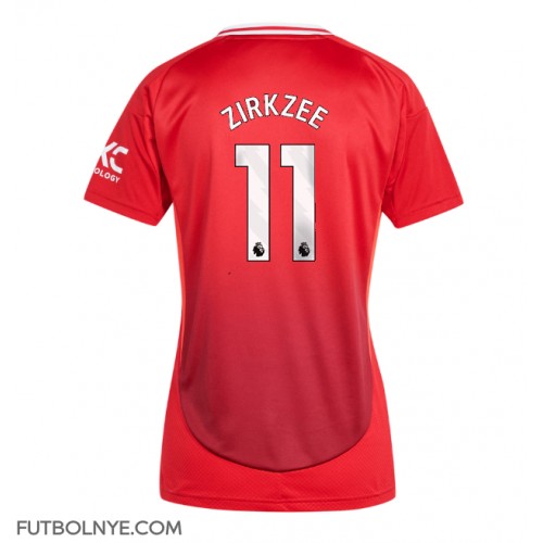 Camiseta Manchester United Joshua Zirkzee #11 Primera Equipación para mujer 2024-25 manga corta